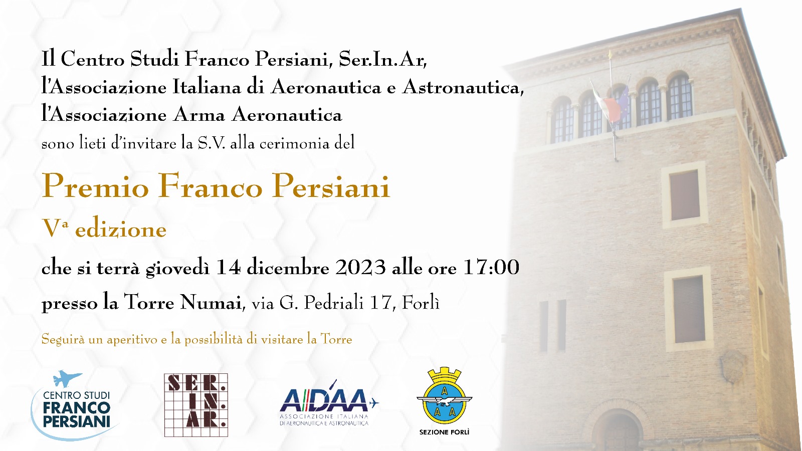 Premio Franco Persiani V edizione: il 14 dicembre a Forlì